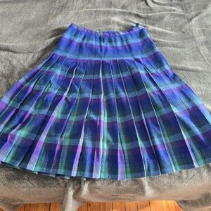 Vintage Judy Casual Plaid Pleated Skirt